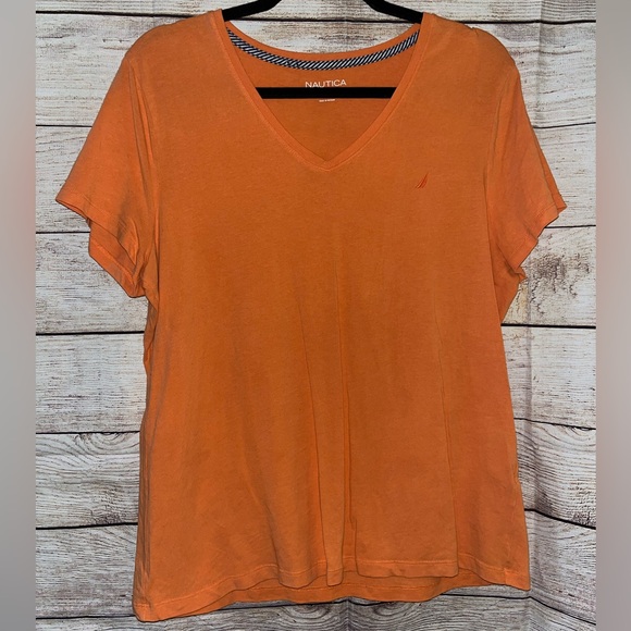 Nautica Tops - 🤎3/$10 Nautica Women's Short Sleeve Orange Tee